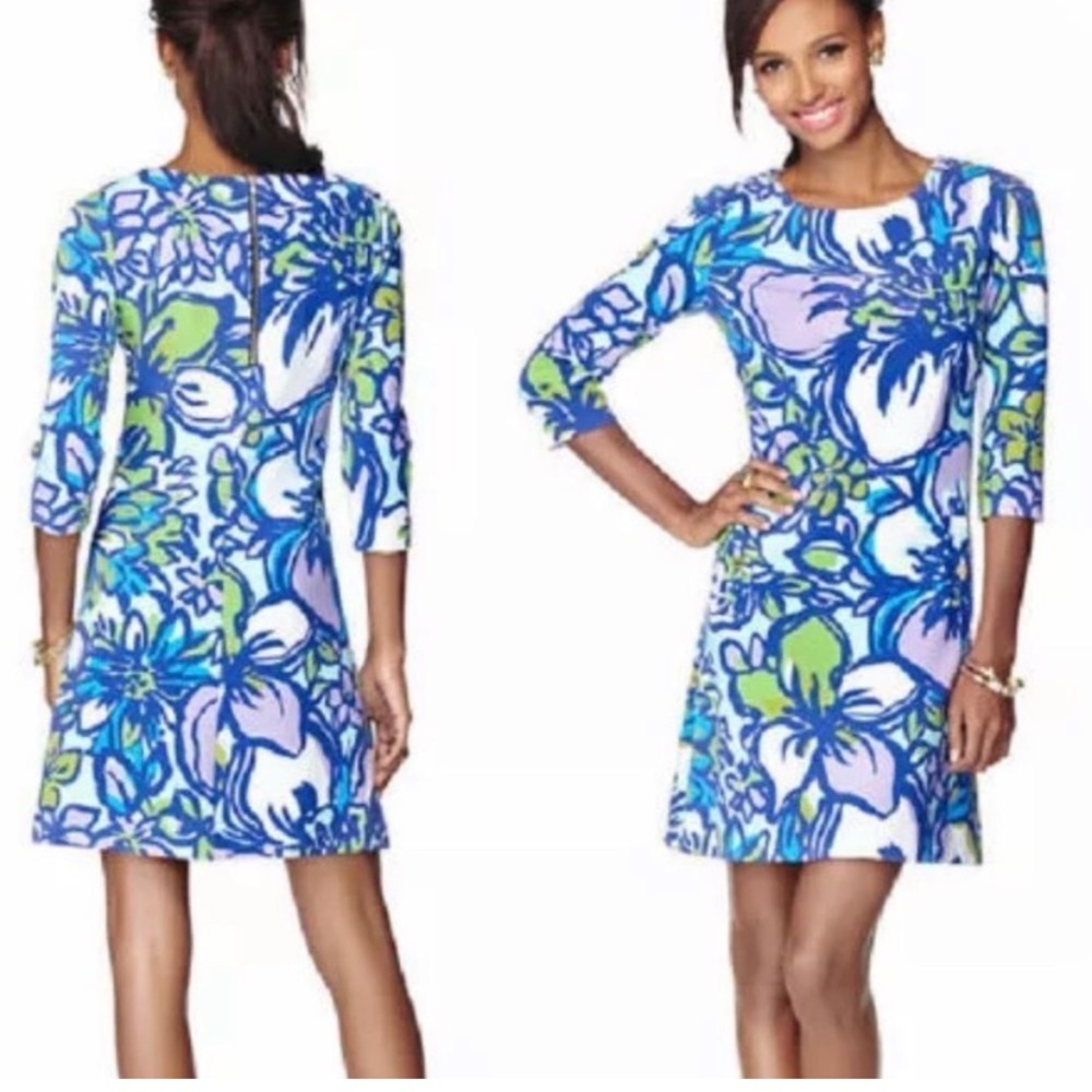 LILLY PULITZER CHARLENE DRESS SPECTRUM BLU CATWALK XS